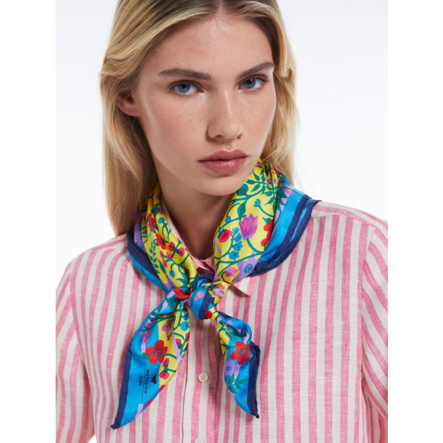 【セール40%OFF】MAX MARA WEEKEND レディース ピュアシルクツイルスカーフ `マスタード` `パステルグリーン‘ SIAM-FORLARD_4