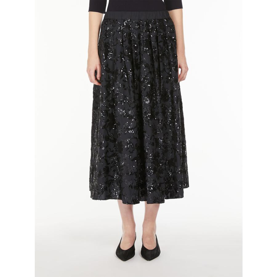 WEEKEND MAX MARA ピュア コットン スパンコール スカート WEEKEND MAX MARA ピュア コットン スパンコール スカート