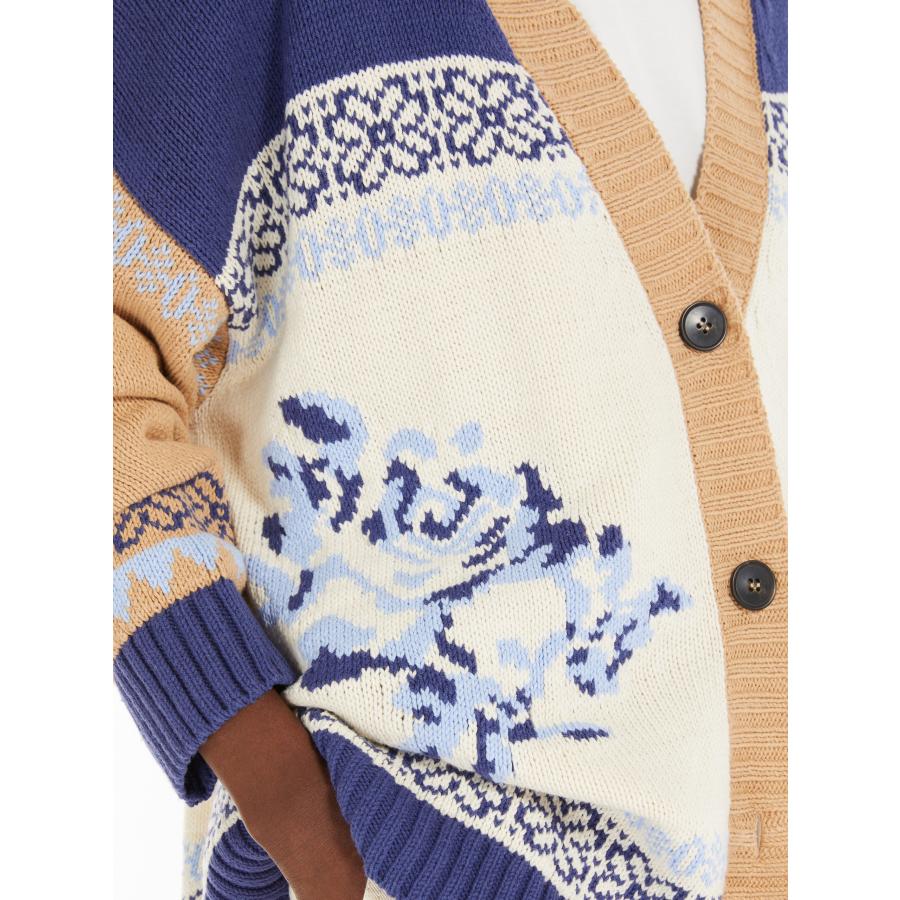 【セール40%OFF】MAX MARA  WEEKEND  レディースコットン 長袖カーディガン Vネック  `ネイビー` HENRY-CARDIGANの画像