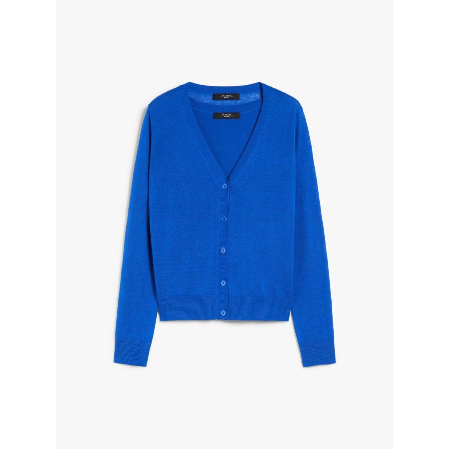 MAX MARA WEEK END LINE / カーディガン(薄手)/L/シルク/BLU// MAXMARA WEEKEND LINE 【セール40%OFF】MAX MARA レディース シルク