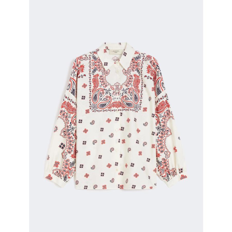 【並行輸入品】【セール30%OFF】MAX MARA WEEKEND レディース  ピュアコットンポプリン プリントシャツ 長袖`ブルー‘ `ピンク‘ ADDA-SHIRT | MAXMARA WEEKEND LINE | 14