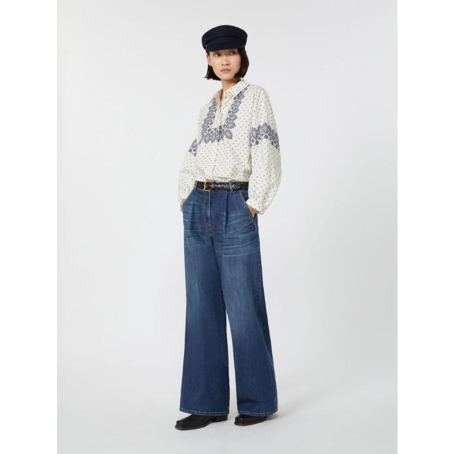 【並行輸入品】【セール30%OFF】MAX MARA WEEKEND レディース  ピュアコットンポプリン プリントシャツ 長袖`ブルー‘ `ピンク‘ ADDA-SHIRT | MAXMARA WEEKEND LINE | 07