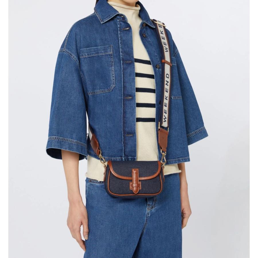 【並行輸入品】【新着35%OFF】MAX MARA WEEKEND レディース コットン キャンバス スモール クロス ボディ バッグ VIK-DENIM-BAG_1