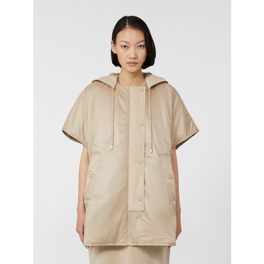 【並行輸入品】【限定40%OFF 】 MAX MARA WEEKEND レディース 撥水加工  リバーシブル フードケープ ミディアム丈 ‘ベージュ/カーキ‘　 RIVA-PANCIOTTOの画像