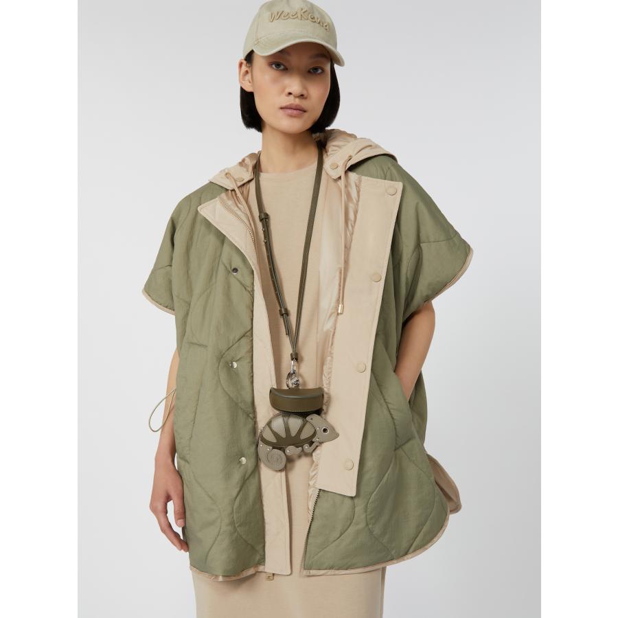 【並行輸入品】【限定40%OFF 】 MAX MARA WEEKEND レディース 撥水加工  リバーシブル フードケープ ミディアム丈 ‘ベージュ/カーキ‘　 RIVA-PANCIOTTOの画像