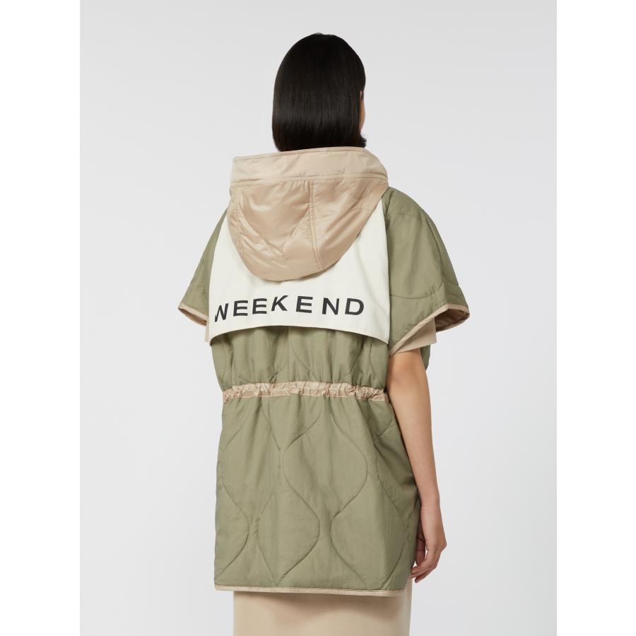 【並行輸入品】【限定40%OFF 】 MAX MARA WEEKEND レディース 撥水加工  リバーシブル フードケープ ミディアム丈 ‘ベージュ/カーキ‘　 RIVA-PANCIOTTOの画像