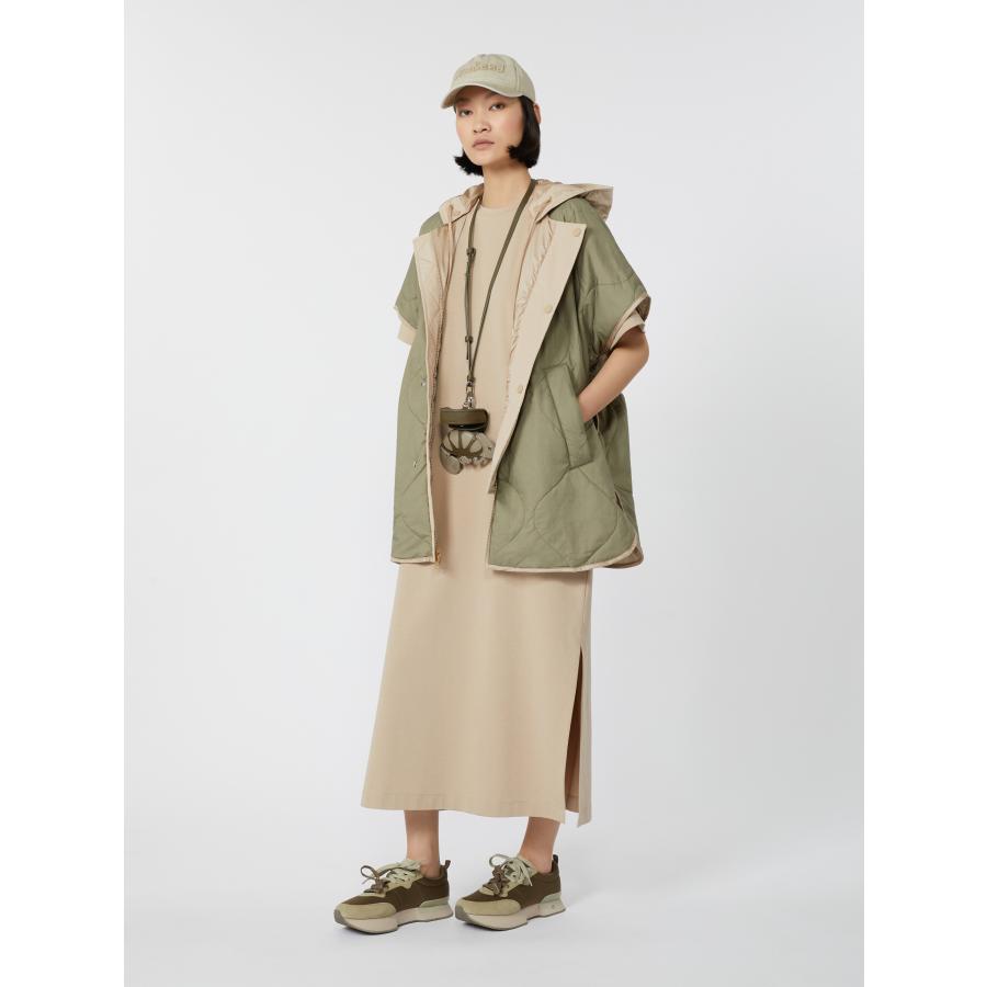 【並行輸入品】【限定40%OFF 】 MAX MARA WEEKEND レディース 撥水加工  リバーシブル フードケープ ミディアム丈 ‘ベージュ/カーキ‘　 RIVA-PANCIOTTOの画像