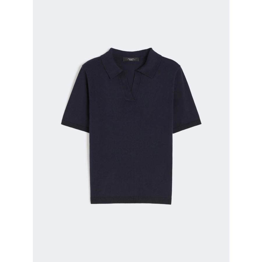 【並行輸入品】【セール35%OFF】MAX MARA  WEEKEND  レディース シルク コットン ポロ ニット 半袖  `ネイビー ` RONCOLO-POLOの画像