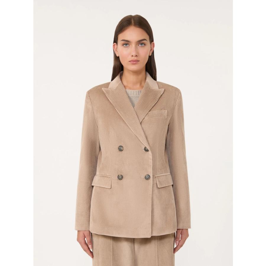 【並行輸入品】【限定40%OFF】 MAX MARA　WEEKEND レディース ナインウェール ピュアコットン コーデュロイ ダブルブレスト ジャケット KATANGA-JACKETの画像