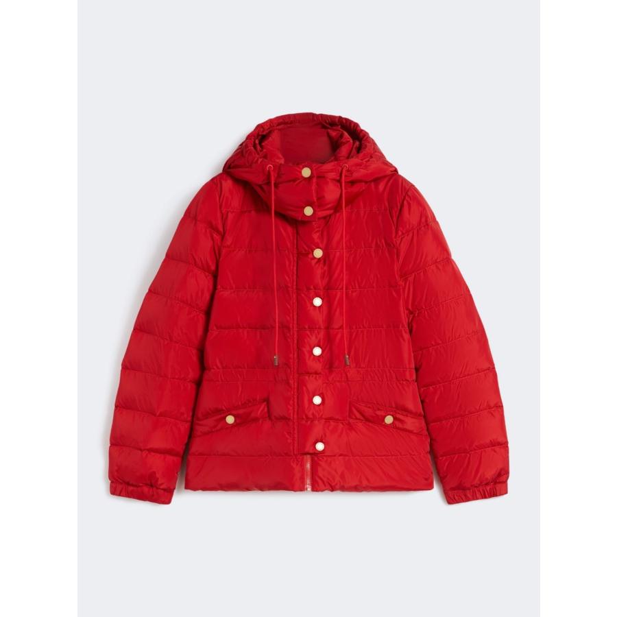 MaxMara フード付きコート 赤 MaxMara フード付きコート 赤 MaxMara フード付き赤コート Red color