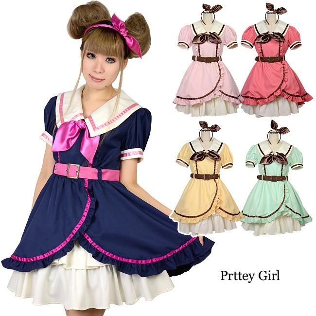 8mm ロリータ服 マカロン カラフル アシメツーピース 大きいサイズ ロリィタ コスプレ カラー5色 ワールドインポートjj 通販 Yahoo ショッピング