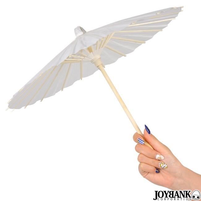 小さい和傘 直径40cm 白 ミニ 【海外輸入】 紙傘 コスプレ 可愛いクリスマスツリーやギフトが 和風 イベント 子供用 装飾用