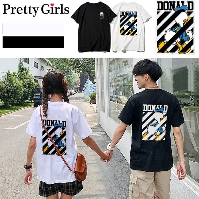 半袖tシャツ ドナルド ディズニー トップス カットソー カップル 恋人 メンズ レディース トップス ペアルック ペアｔシャツ 春 夏 可愛い 男 Pt 55d3 Zealon 通販 Yahoo ショッピング