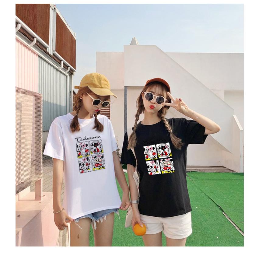 ディズニー Tシャツ Tシャツ カットソー カップル トップス ビッグtシャツ ビッグシルエット ペア ペアルック ミッキー レディース 半袖 可愛い 夏 春 休日 半袖