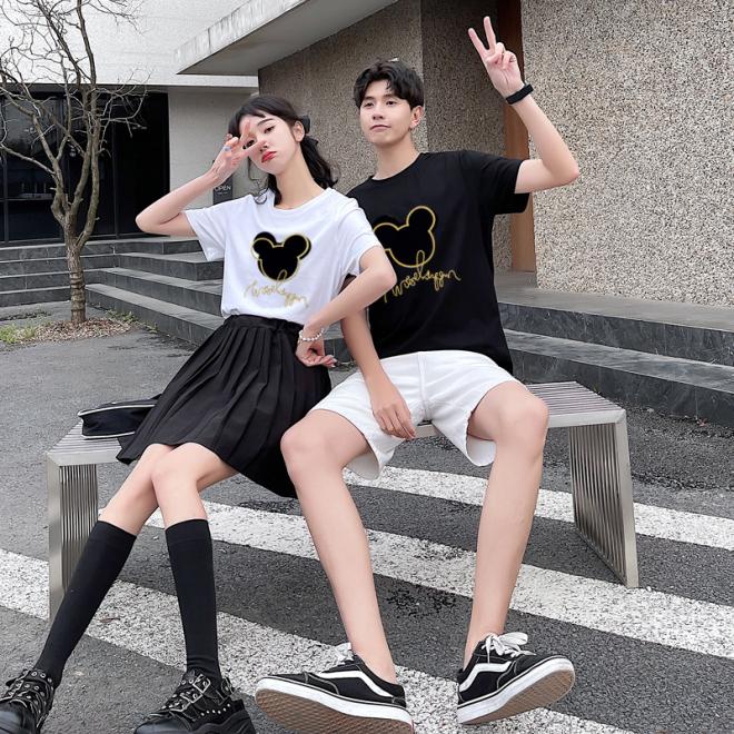 ディズニー トップス 半袖 Tシャツ ペア ペアルック ミッキー ミニー カットソー 恋人 カップル レディース メンズ ラウンドネック 韓国 ファッション T Po6oo Zealon 通販 Yahoo ショッピング