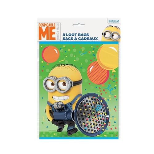 ミニオン 8pcルートバッグ 12240a   MINIONS 8LOOT BAGS ビニール袋 パーティーバッグ ビニールバッグ ラッピング グッズ |  | 01