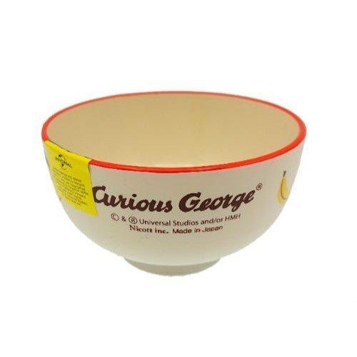 おさるのジョージ(キュリアスジョージ)  Curious George 塗汁わん バナナ お碗 味噌汁 麺 取り分けキャラクター雑貨 ホワイト 13600 宅配便配送のみ | 