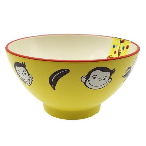 おさるのジョージ 茶碗 バナナ 13718 お茶碗 食器 子供 キッズキャラクター 雑貨 グッズ  [宅配便配送のみ] |  | 01