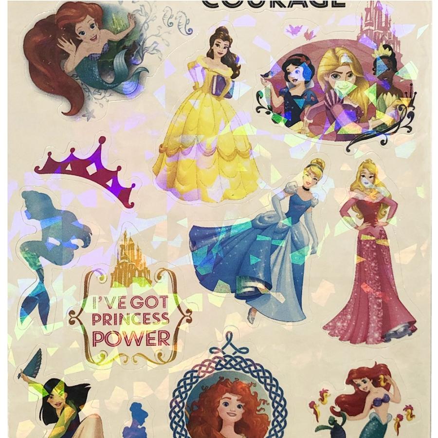 ディズニープリンセス 4シート ステッカー 14400 きらきら ホログラム シール キッズ  女の子 ステーショナリー 文具 ごほうびシール |  | 02