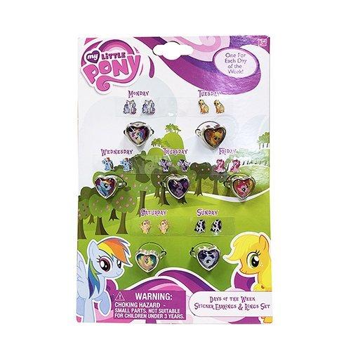 マイリトルポニー リング＆ピアスシール 7コセット 14600d ポニー PONY シールイヤリング アクセサリー キッズアクセ インポート 輸入品 | 