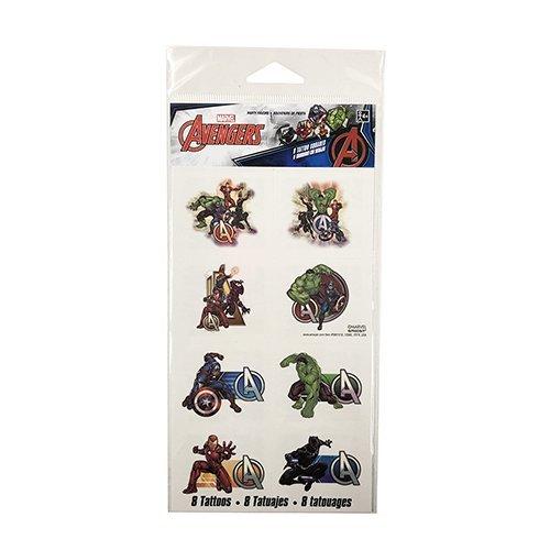 アベンジャーズ タトゥーシール (8コ入り) 14662 アイアンマン キャプテン・アメリカ TATOO タトゥー シール シート ボディシール ハロウィン | 
