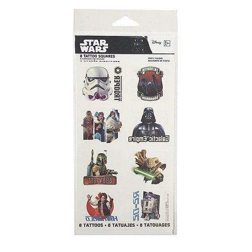 スターウォーズ タトゥーシール (8コ入り) 14664 STAR WARDS ストームトルーパー R2-D2 ダースベイダー ボディシール パーティー ハロウィン グッズ｜pretzel