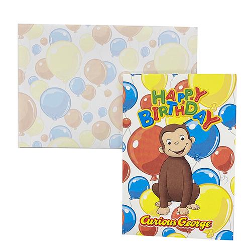 おさるのジョージ ポップアップカード バルーン お祝い ポストカード カード グリーティングカード かわいい キャラクター グッズ Pretzel Net Yahoo 店 通販 Yahoo ショッピング