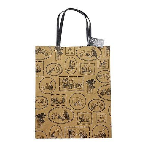 くまのプーさん キャリーバッグ (Ｍ) フレーム柄 14867 紙袋 ギフトバッグ ペーパーバッグ ディズニー プーさん おしゃれ 日本製 プレゼント かわいい | 