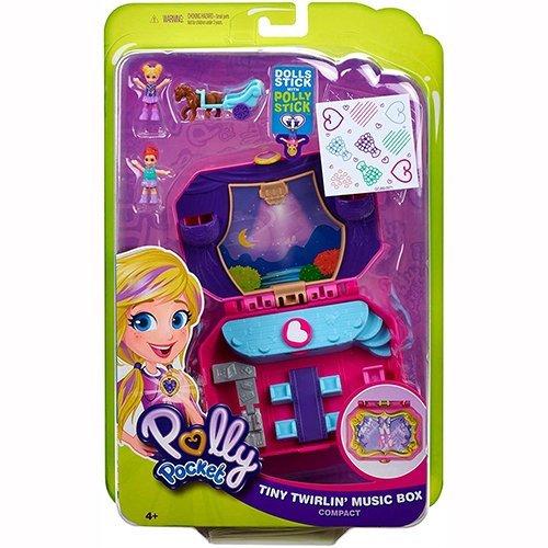 Polly Pocket ポリーポケット ワールド プレイセット (ピンクミュージックボックス) 15049c フィギュア ポリー プレゼント クリスマス かわいい｜pretzel