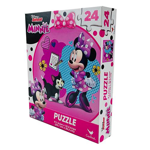 ミニー パズル 24ピース ( 横図案/ミニー＆キャット) 15371c ジグソーパズル 易しい おおきい 知育 おうち遊び ディズニー ミニーちゃん |  | 02