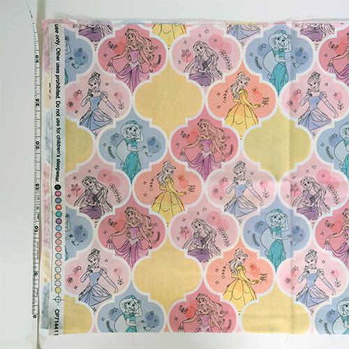 ディズニープリンセス 生地 ( アラベスク柄 / 幅108×30cm ) 15468-30