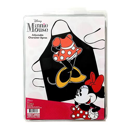 ミニー エプロン 大人 15572 大人用 黒 ブラック ミニーマウス