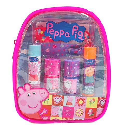 ペッパピッグ ミニリュック入り コスメセット ペッパ グッズ おもちゃ アクセサリー ヘアゴム リップ キッズコスメ ネイル かわいい マニキュア タイムセール