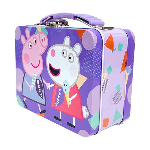 ペッパピッグ ミニ 缶 ボックス ( Best Friends パープル ) 15959c ペッパ peppapig グッズ 小物入れ 缶ケース BOX トランク ティン缶 キャラクター インポート｜pretzel｜02