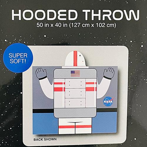 NASA フード付き ブランケット 16139 宇宙 グッズ 宇宙飛行士 ひざかけ