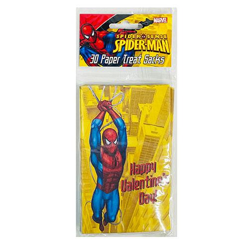 スパイダーマン ラッピング用品 ギフトバッグ（Happy Valentin's Day！）30枚入り 16152 袋 紙袋 プレゼント バレンタイン チョコ お菓子 ラッピンググッズ | 