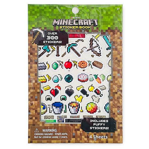 マインクラフト ステッカー ブック OVER300 4シート 16153 マイクラ