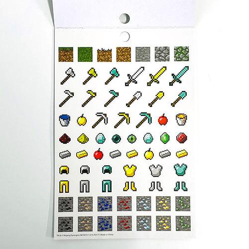 マインクラフト ステッカー ブック OVER300 4シート 16153 マイクラ