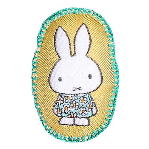 ミッフィー ジャガード ブローチ ( ハナガラ / イエロー ) 16401 miffy ファッション雑貨 小物 ブルーナ 絵本 かわいい キャラクター グッズ 雑貨 MF-2009 | 