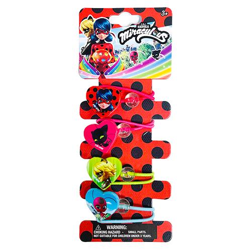 ミラキュラス レディーバグ＆シャノアール ヘアゴム 4個セット 16444 ゴム ヘアゴム ヘアアクセ アクセサリー 女の子 女子 ハート かわいい グッズ インポート | 