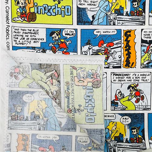 生地 綿100％ ピノキオ コミック柄 【50cm以上10cm単位】 16474 布 ディズニー 布地 キャラクター生地 入園 入学 入園準備 入学準備 輸入品 コットン |  | 02