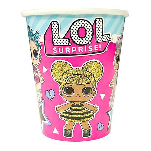 LOLサプライズ 紙コップ 8個入り 16554 カップ コップ 使い捨て パーティーグッズ ペーパーカップ BBQ アウトドア かわいい エルオーエル |  | 01