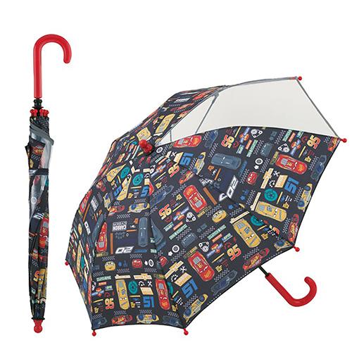 カーズ 子供用 傘 ( 45cm ) 16623 かさ カサ 雨傘 長傘 レイングッズ 雨具 手開き ディズニー ピクサー CARS マックィーン ブラック レッド | 