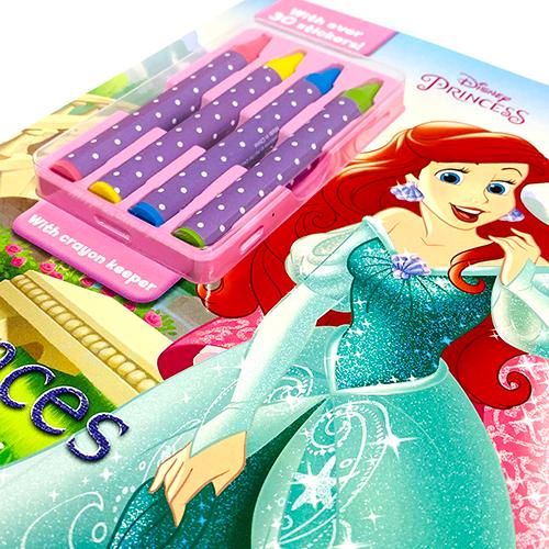 【訳あり】 ディズニープリンセス クレヨン シール付き ぬりえ 16782 disney 塗り絵 カラーリングブック 間違い探し クレヨン付き ステッカー 輸入品 |  | 01