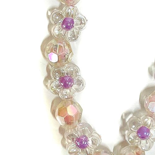 ディズニープリンセス フラワー ビーズ ネックレス ( ラプンツェル ) 16933 アクセ アクセサリー ペンダント ハート 花 クリアビーズ |  | 02