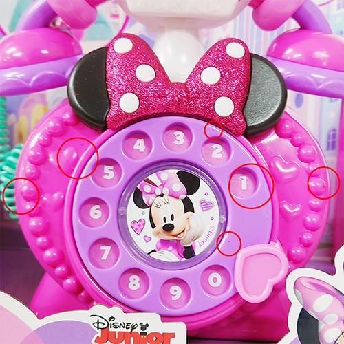 訳あり】 ミニー おもちゃ 電話 17355bc 光る 音が鳴る テレフォン