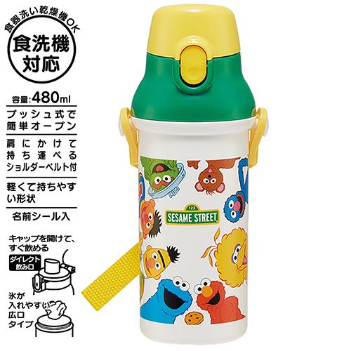 スケーター セサミストリート プラスチック 水筒 ダイレクト 480ml