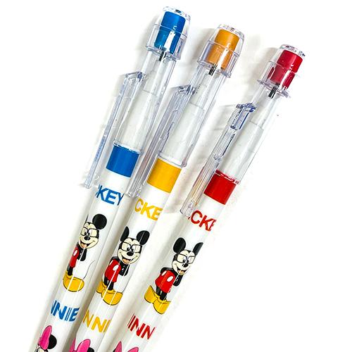 ミッキー＆ミニー ロケット 鉛筆 消しゴム付き 3本入り 17484 ロケット