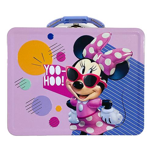 ミニー スクエア 缶 ボックス ( YOO HOO ! ) 17596b 小物入れ 缶ケース BOX トランク ティン缶 ハンドル付き Disney Minnie 海外 輸入品 インポート | 