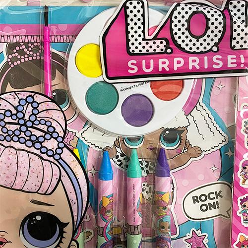 LOLサプライズ ステーショナリーセット クリアトートバッグ入り 17675 文房具 クレヨン えのぐ ぬりえ シール L.O.L SURPRISE エルオーエル 輸入品 |  | 01